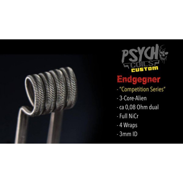 2x Psycho Coils Handmade Endgegner Competition Alien 0,08 Ohm